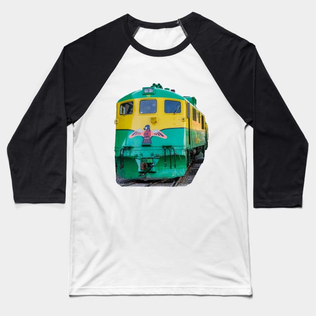 White Pass locomotive in Alaska Baseball T-Shirt by dalyndigaital2@gmail.com